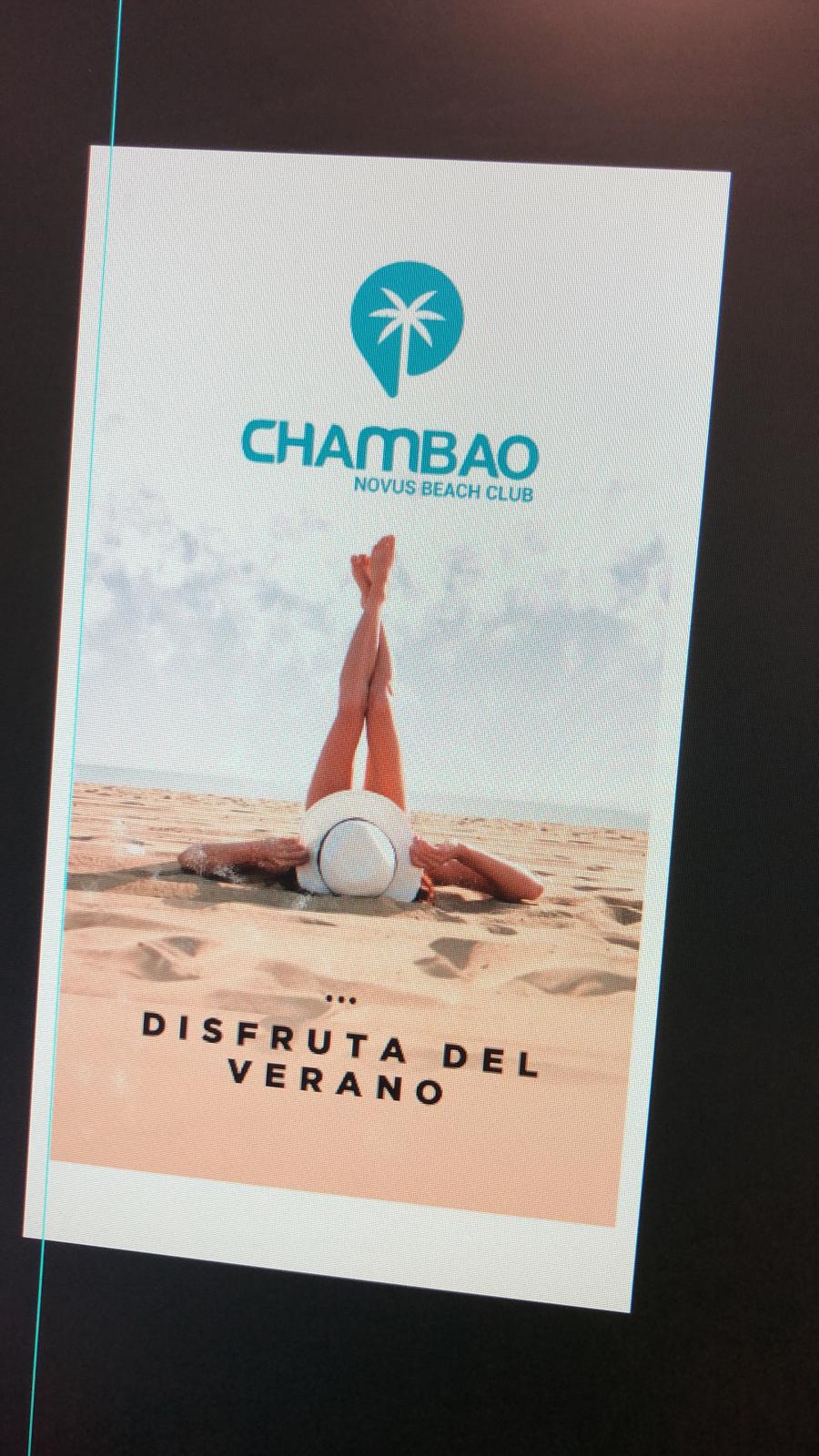 Logotipo de Chambao Novus Beach Beach Club